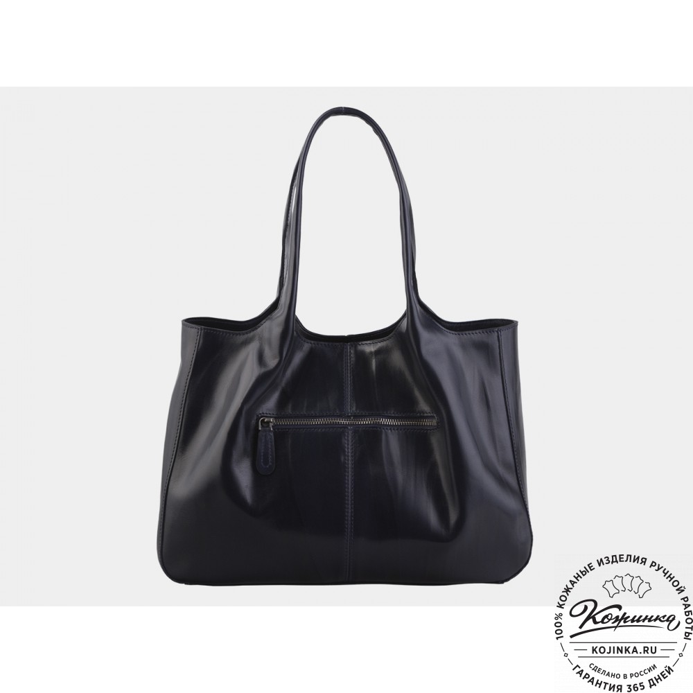 Женская кожаная сумка "Миранда" (синяя)